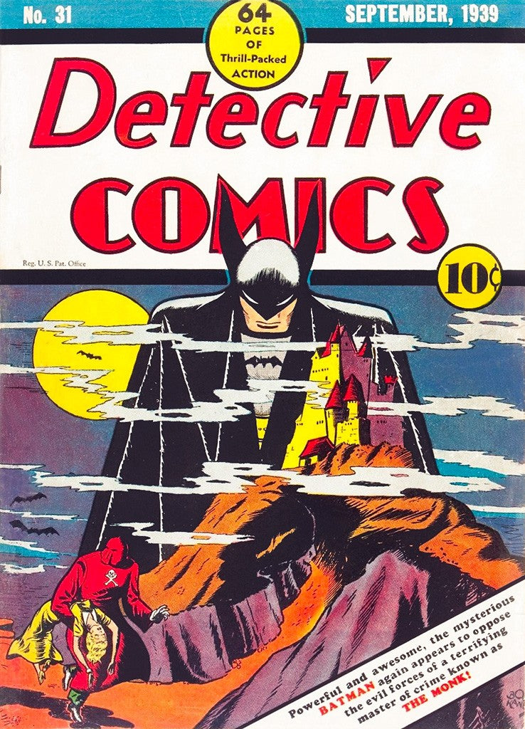Vintage comic book cover of Detective Comics featuring Batman.